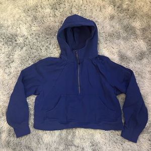 Lululemon Scuba Oversized Half Zip Hoodie Size 6 Purple Color